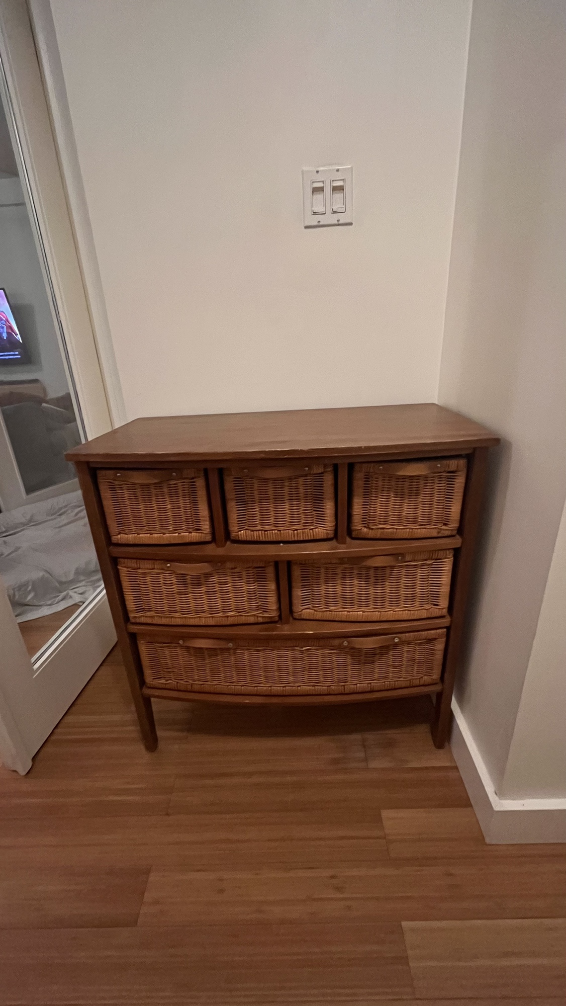 Wicker Drawer Cabinet - photo 3