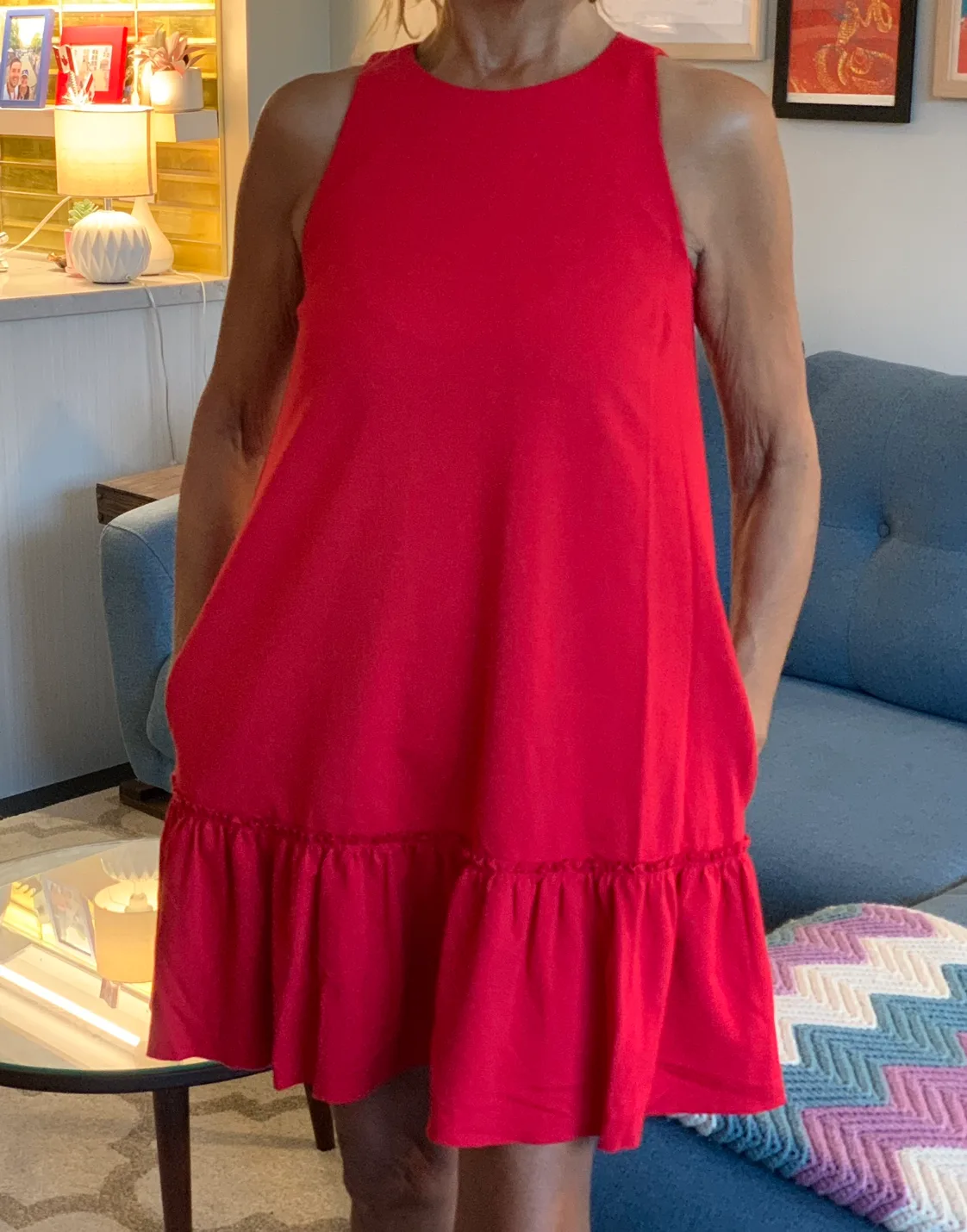 Banana Republic Red Shift Dress w/ Pockets thumbnail