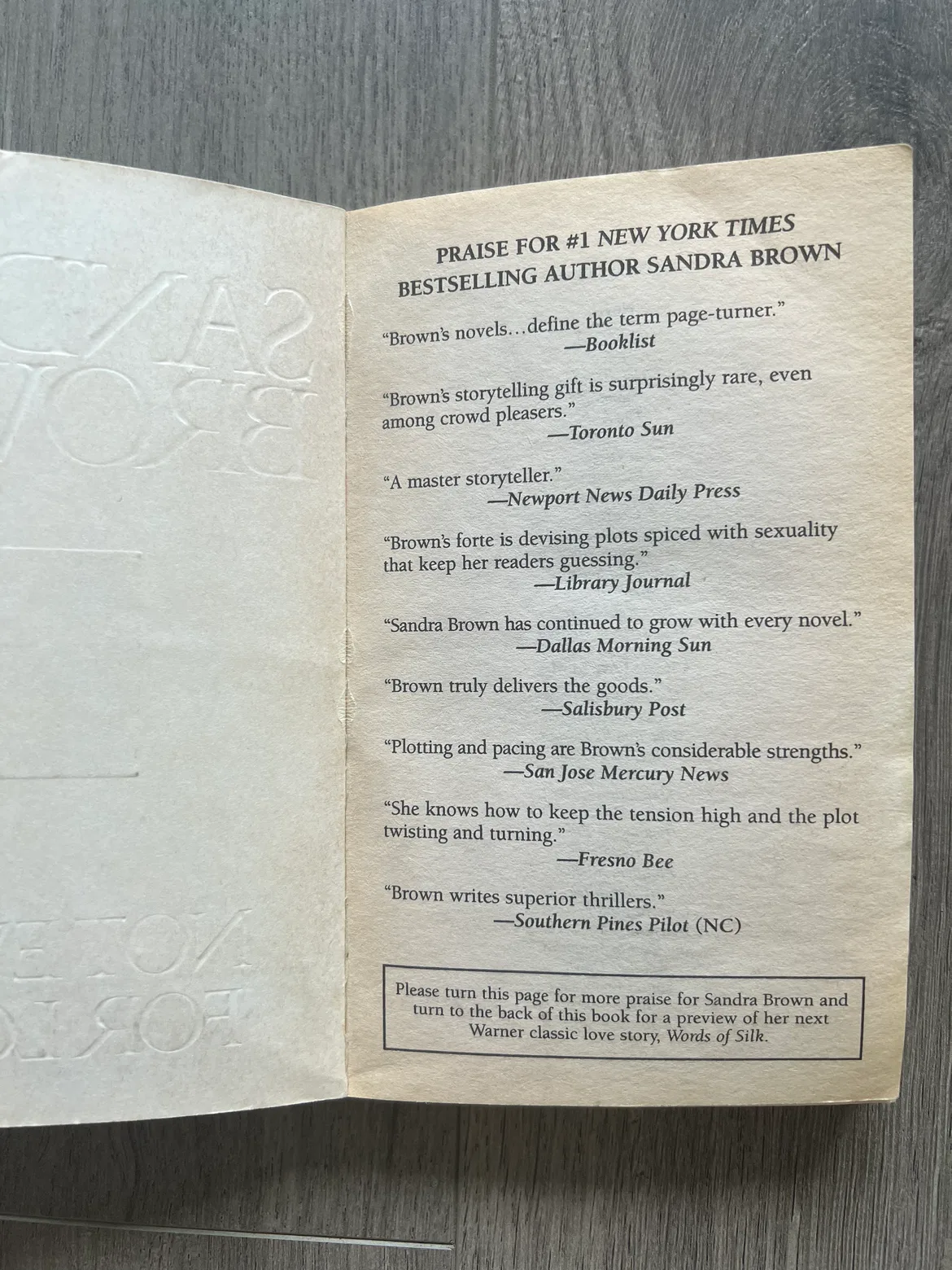 Not Even For Love by Sandra Brown Book image indicator(7)