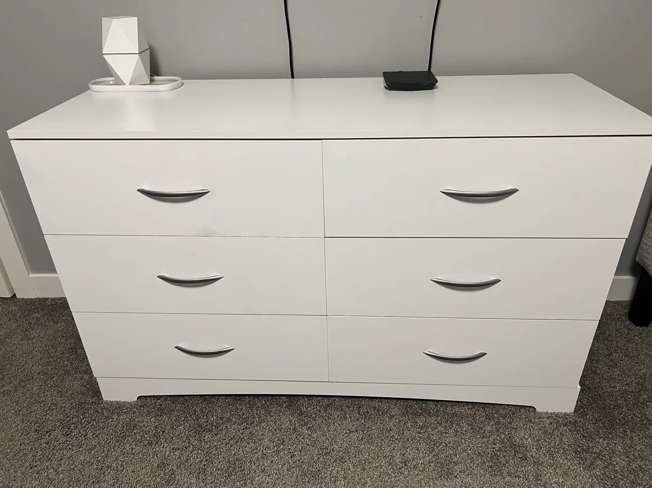 White Dresser with 2 Side tables