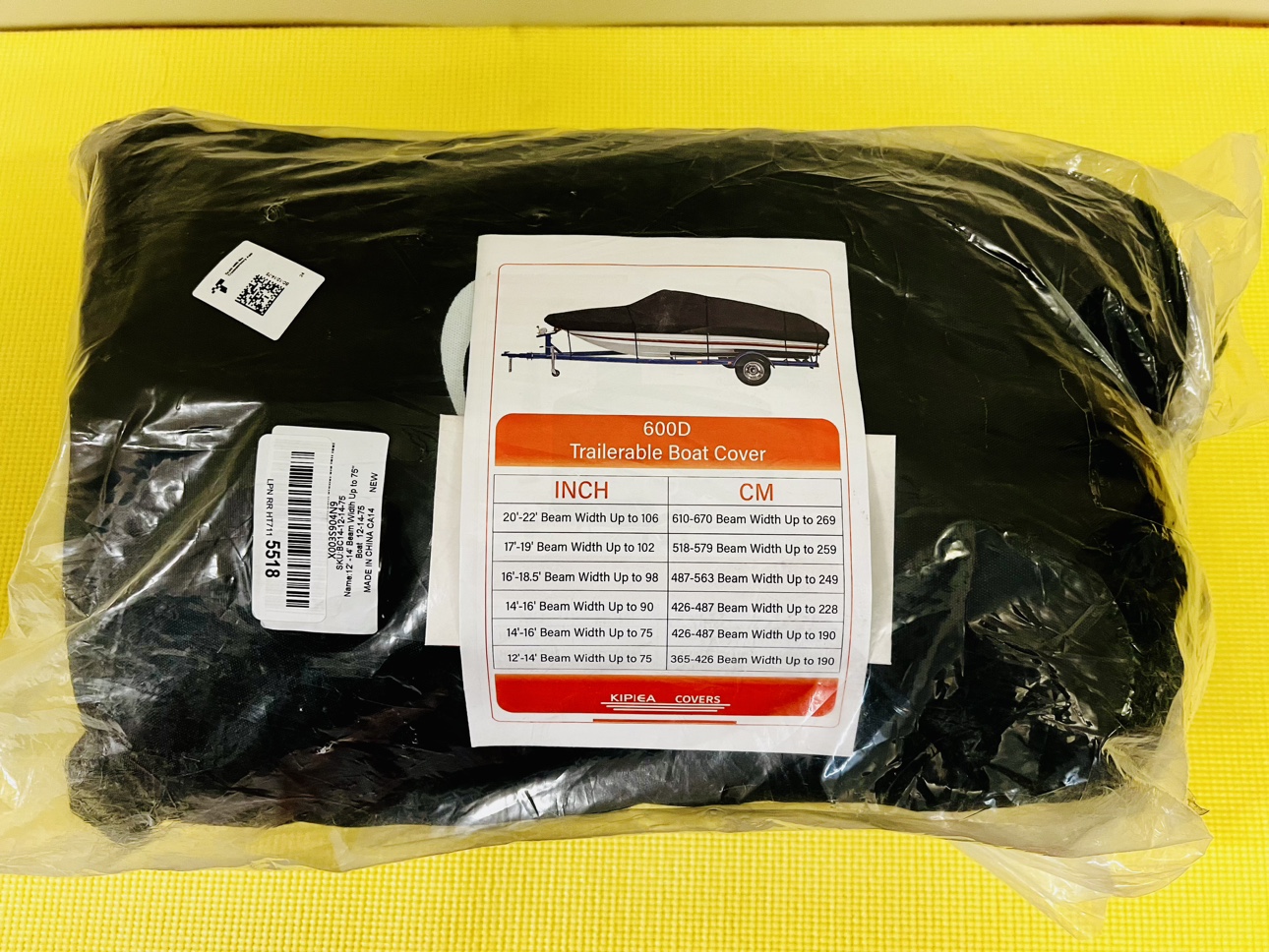 600D Trailerable Boat Cover <12'-14' Long x 75" Wide> ***New*** - photo 4