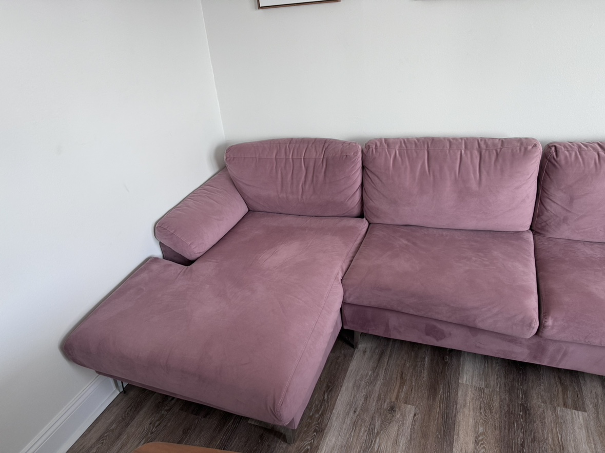 Pink Sectional Sofa - photo 2