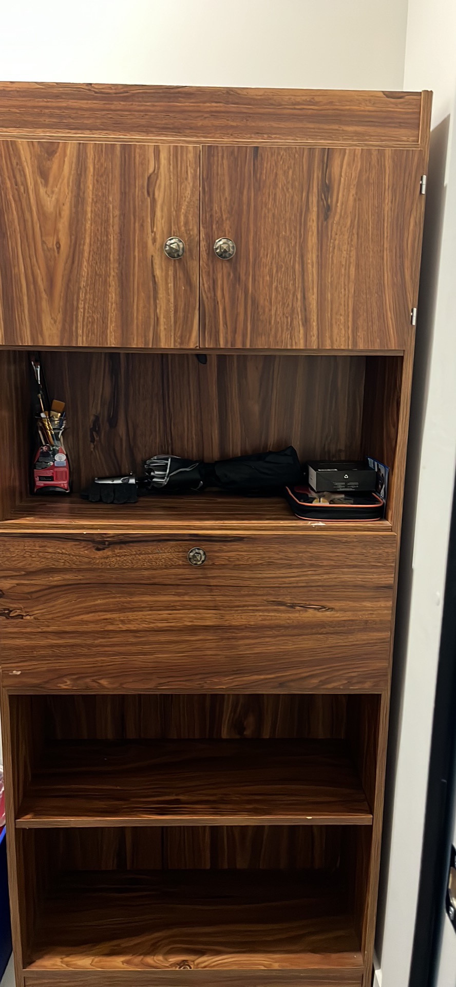 Solid Wooden Cabinet with Shelves