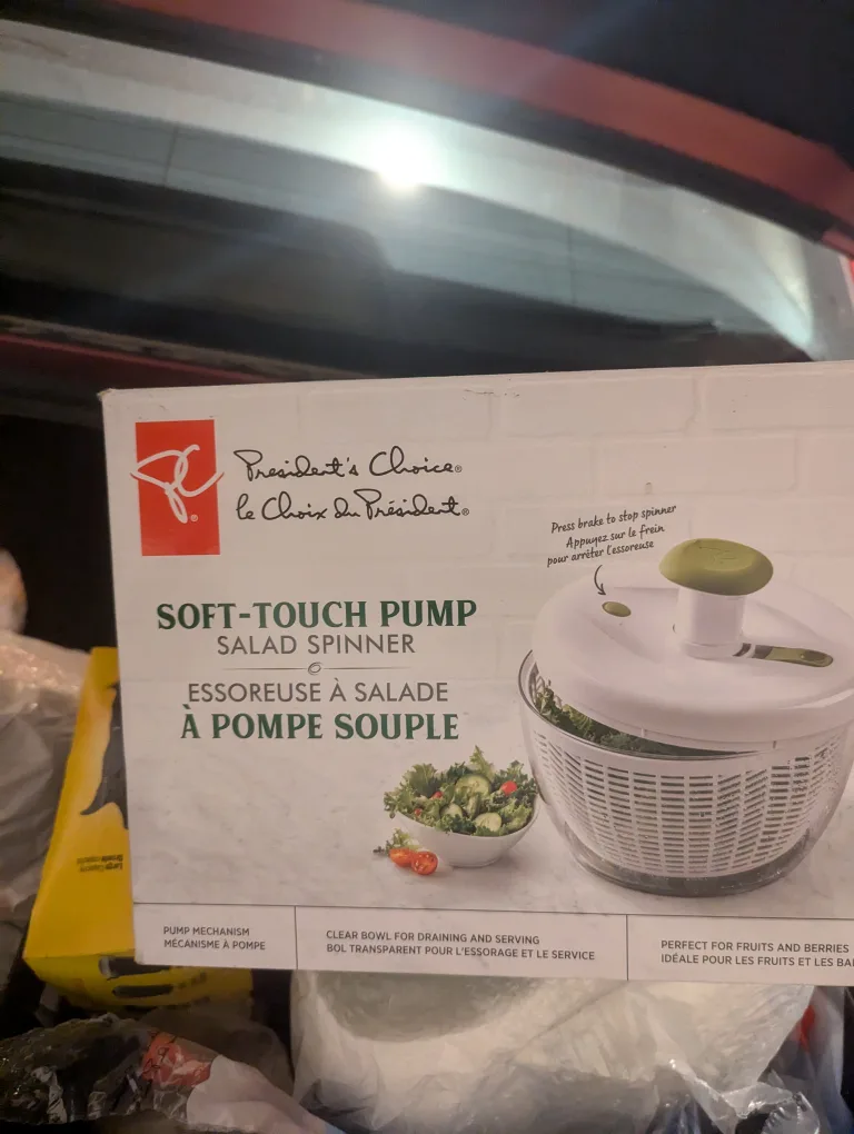 President's Choice Soft-Touch Pump Salad Spinner