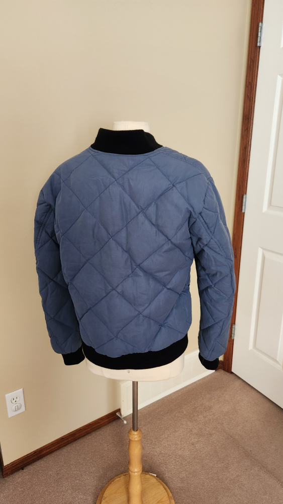Eddie Bauer Blue Quilted Bomber Jacket - photo 4