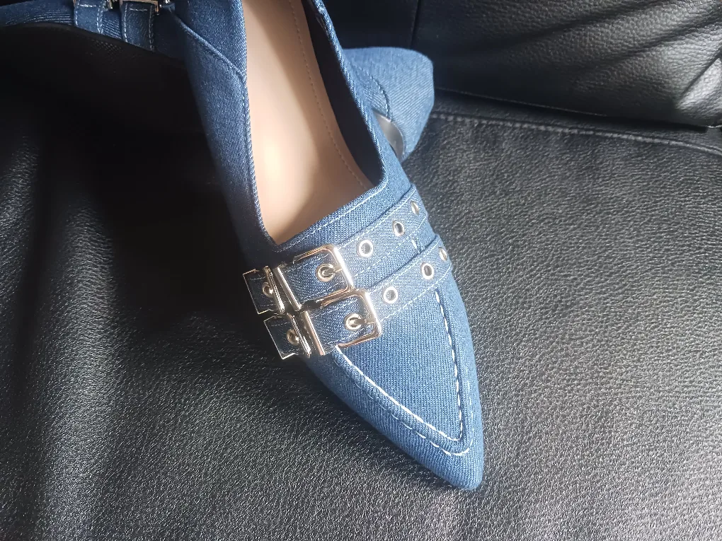 Blue Denim  Buckle Flats thumbnail