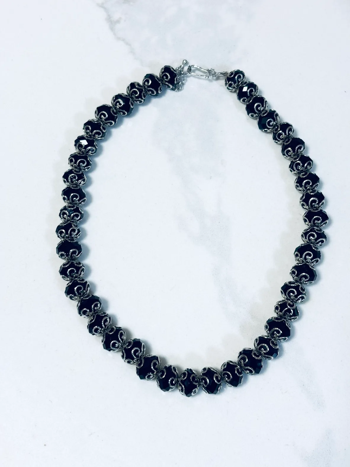 Black Beaded Necklace boutique jewelry- new image indicator(2)