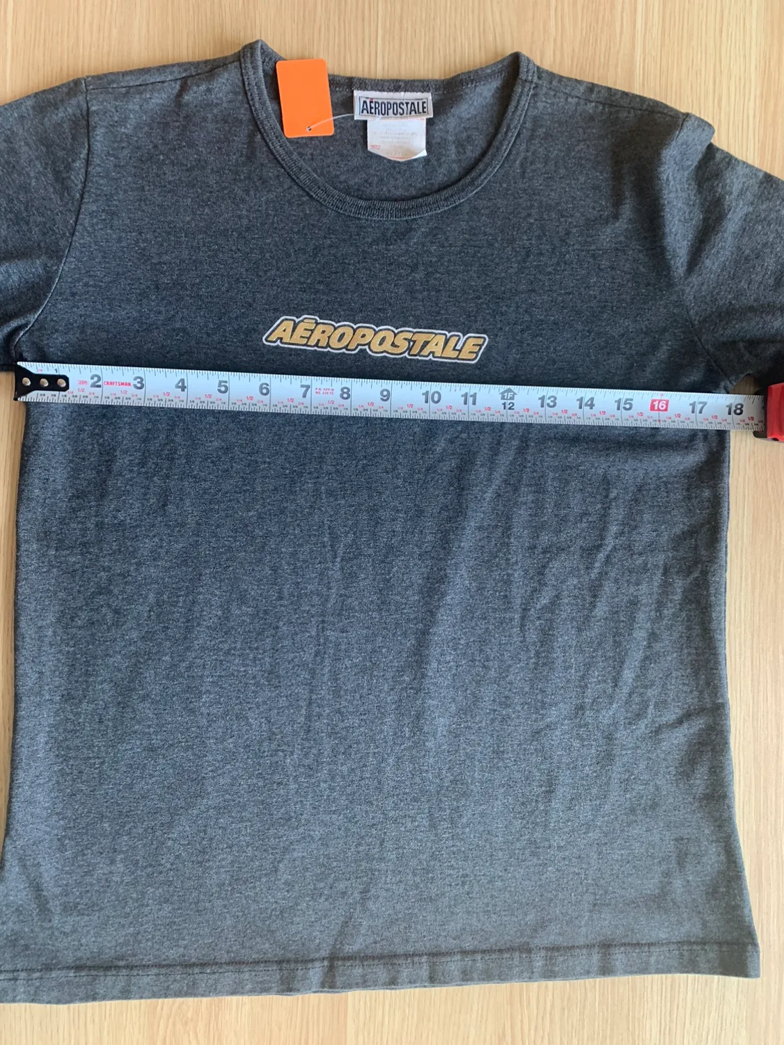 90s Vintage 50/50 Aeropostale Heather Grey T-Shirt image indicator(5)