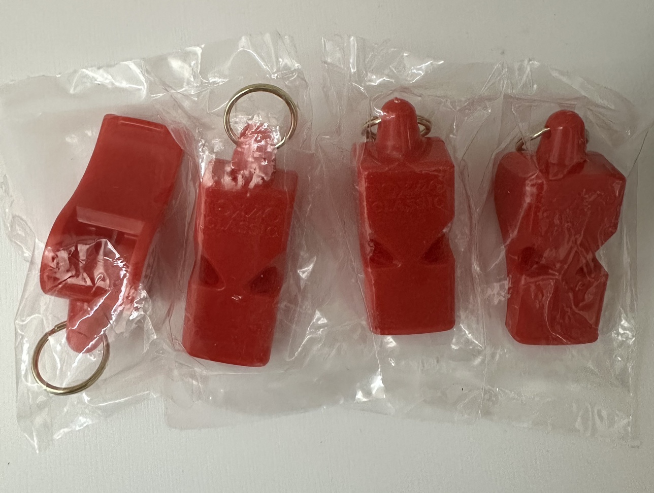 Red whistles
