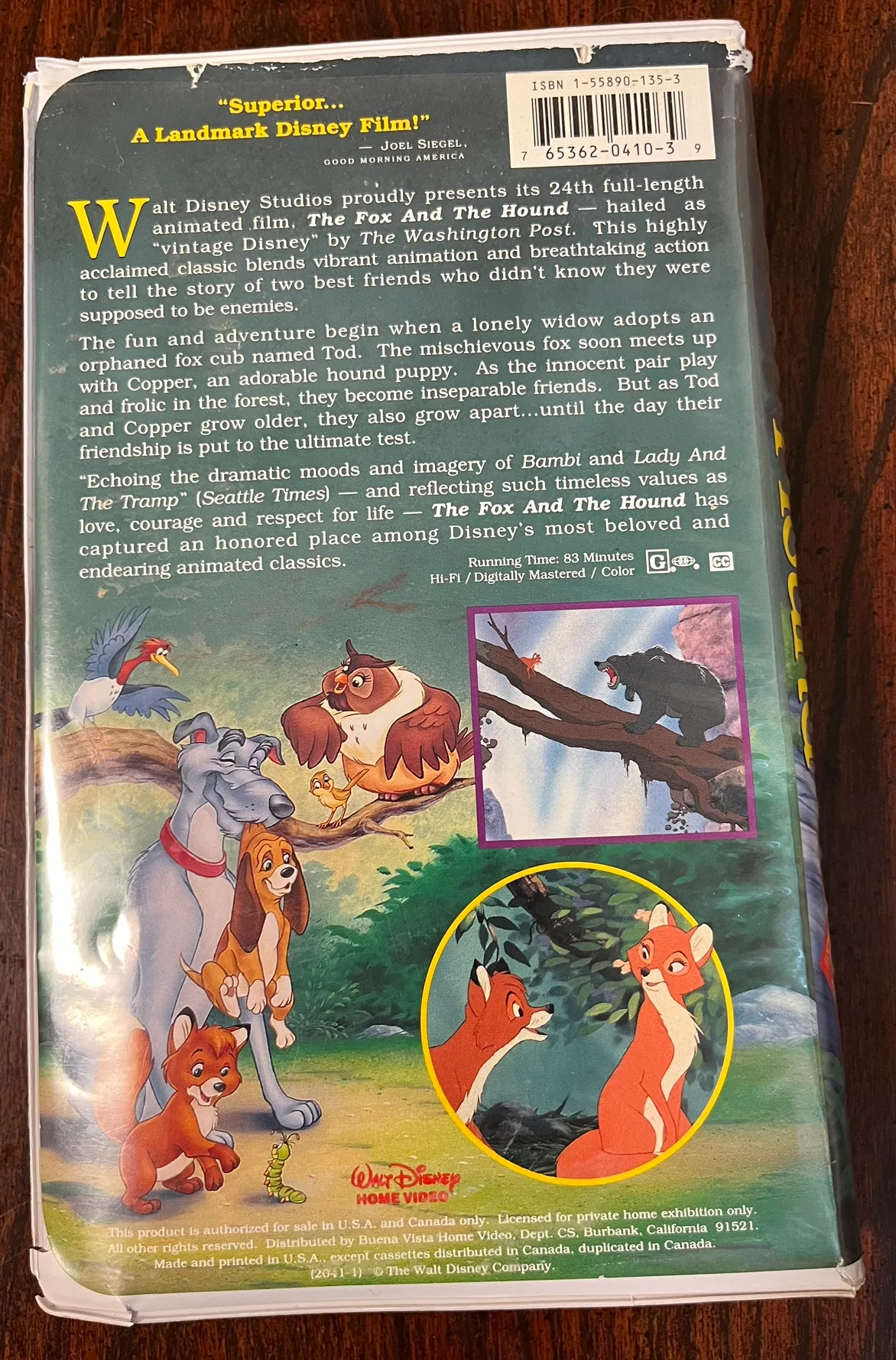 The Fox and the Hound Walt Disney Original Classic VHS image indicator(2)