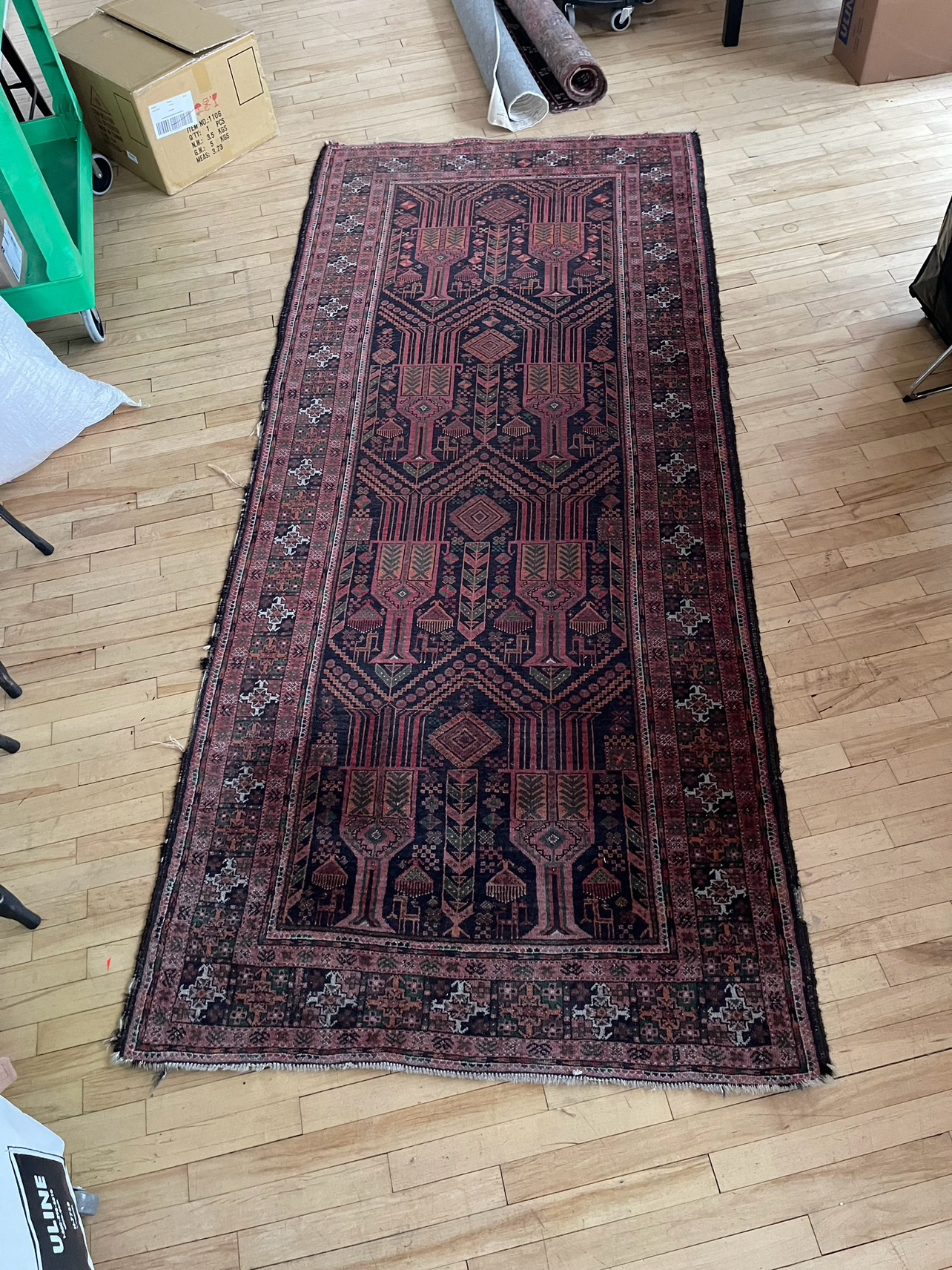 Red and Black Oriental Rug