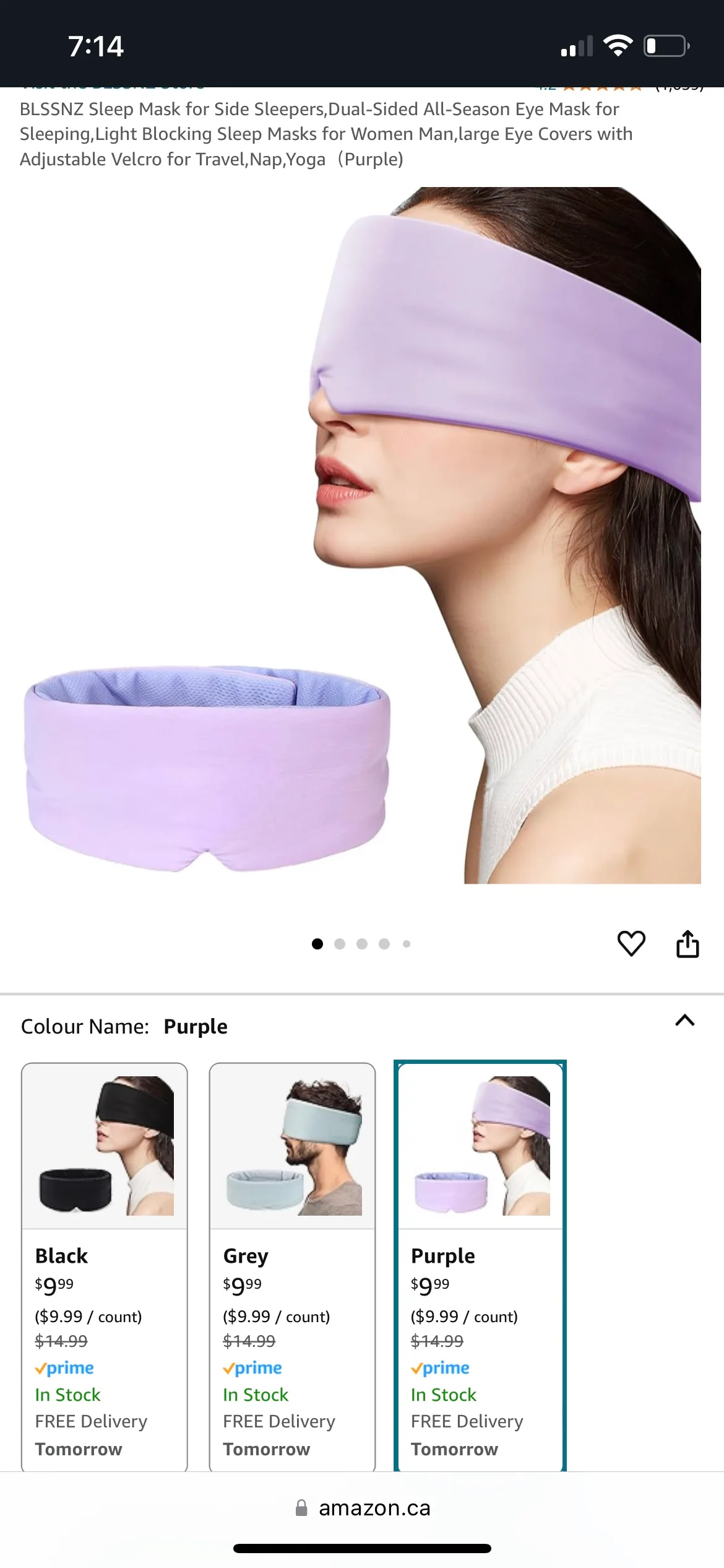 Purple Sleep Mask thumbnail