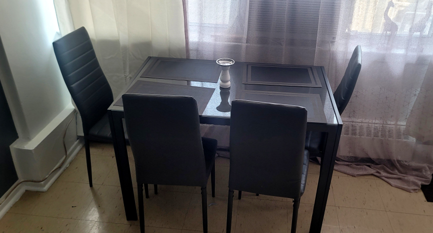 Glass Top Dining Table with 4 Chairs - photo 2