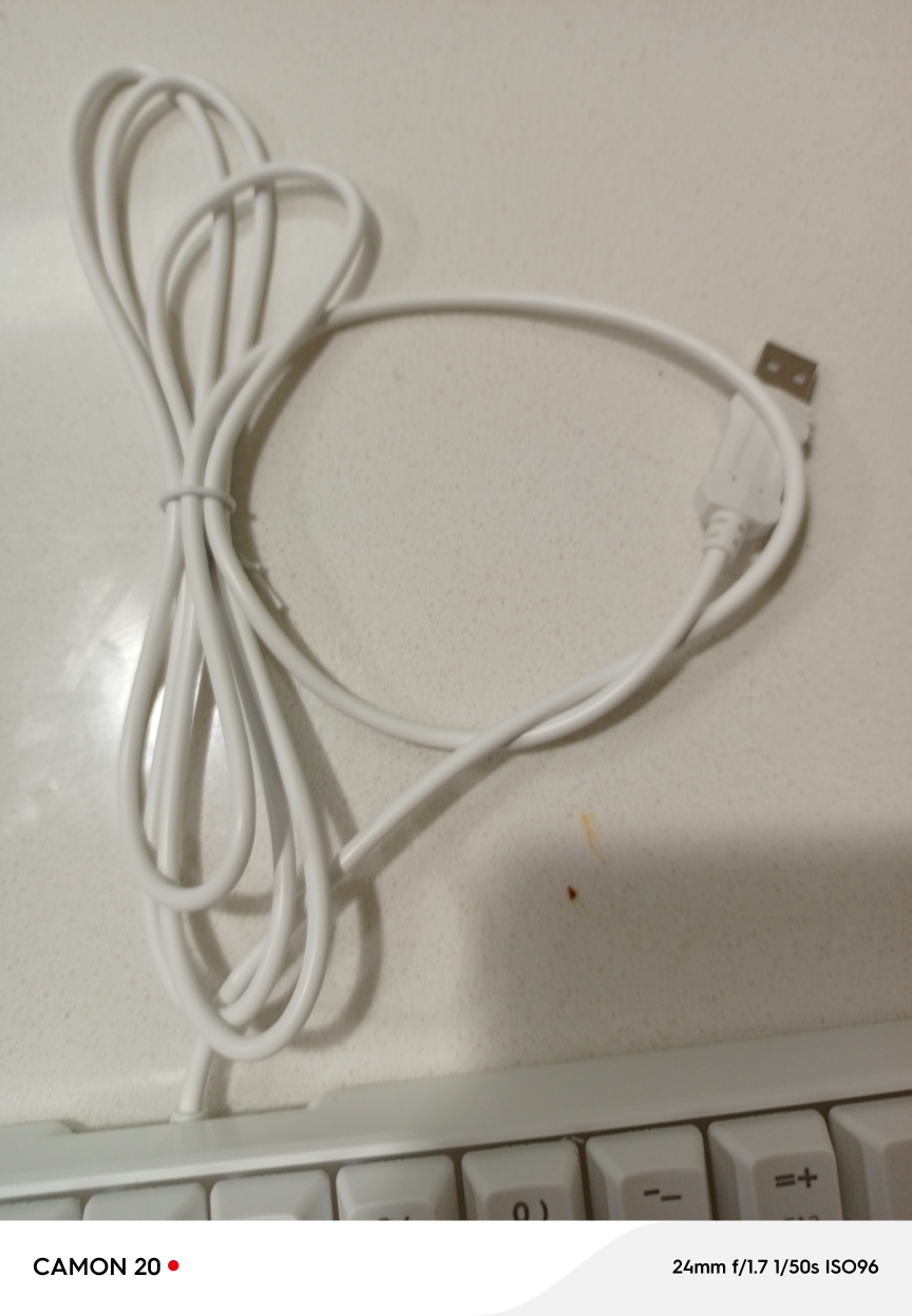 White Wired Keyboard  Completely new - photo 3