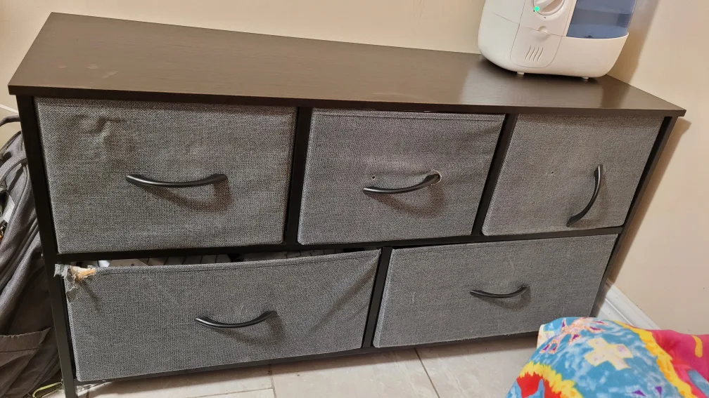 5 Drawer Fabric Dresser thumbnail