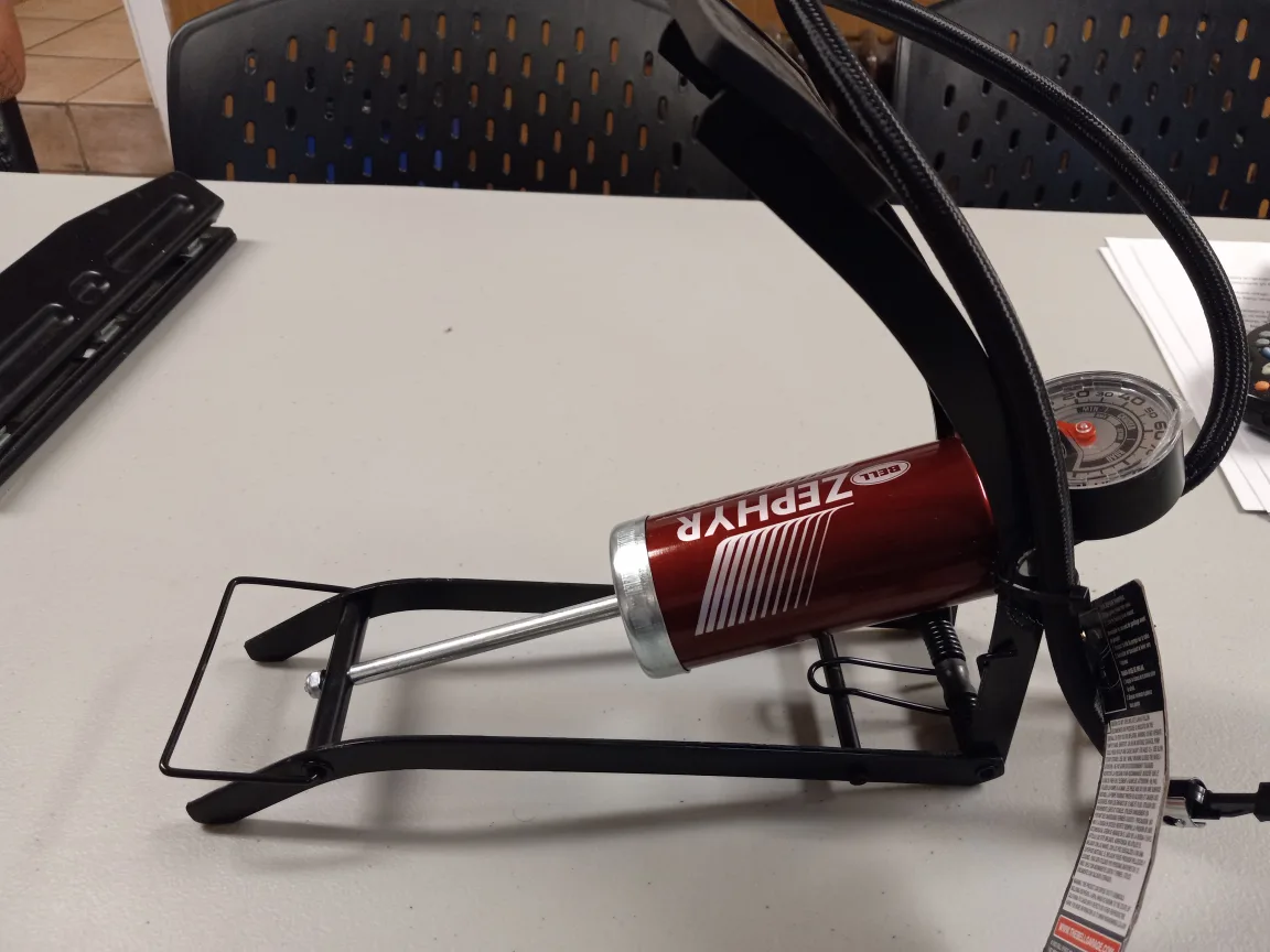 Bicycle pump with ball attachments thumbnail