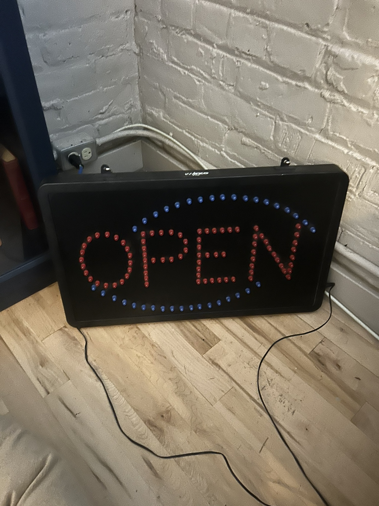 Hanging Open Sign in the Exchange District