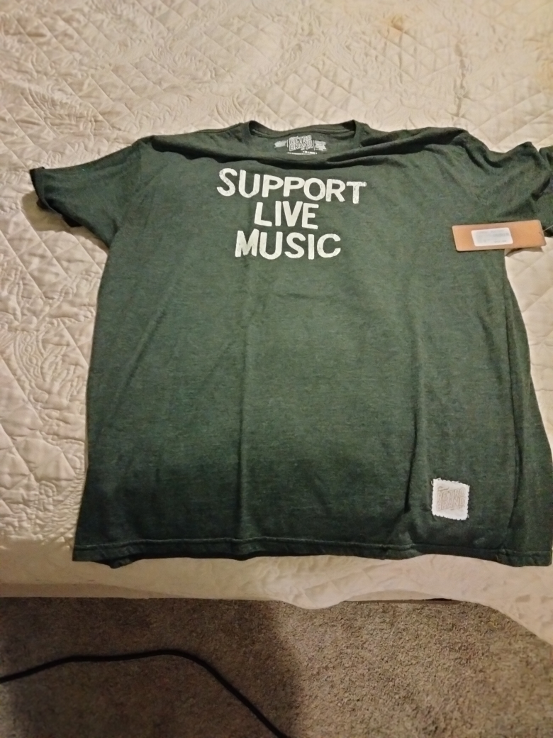 Support Live Music T-Shirt, Brand New, The Original Retro Brand