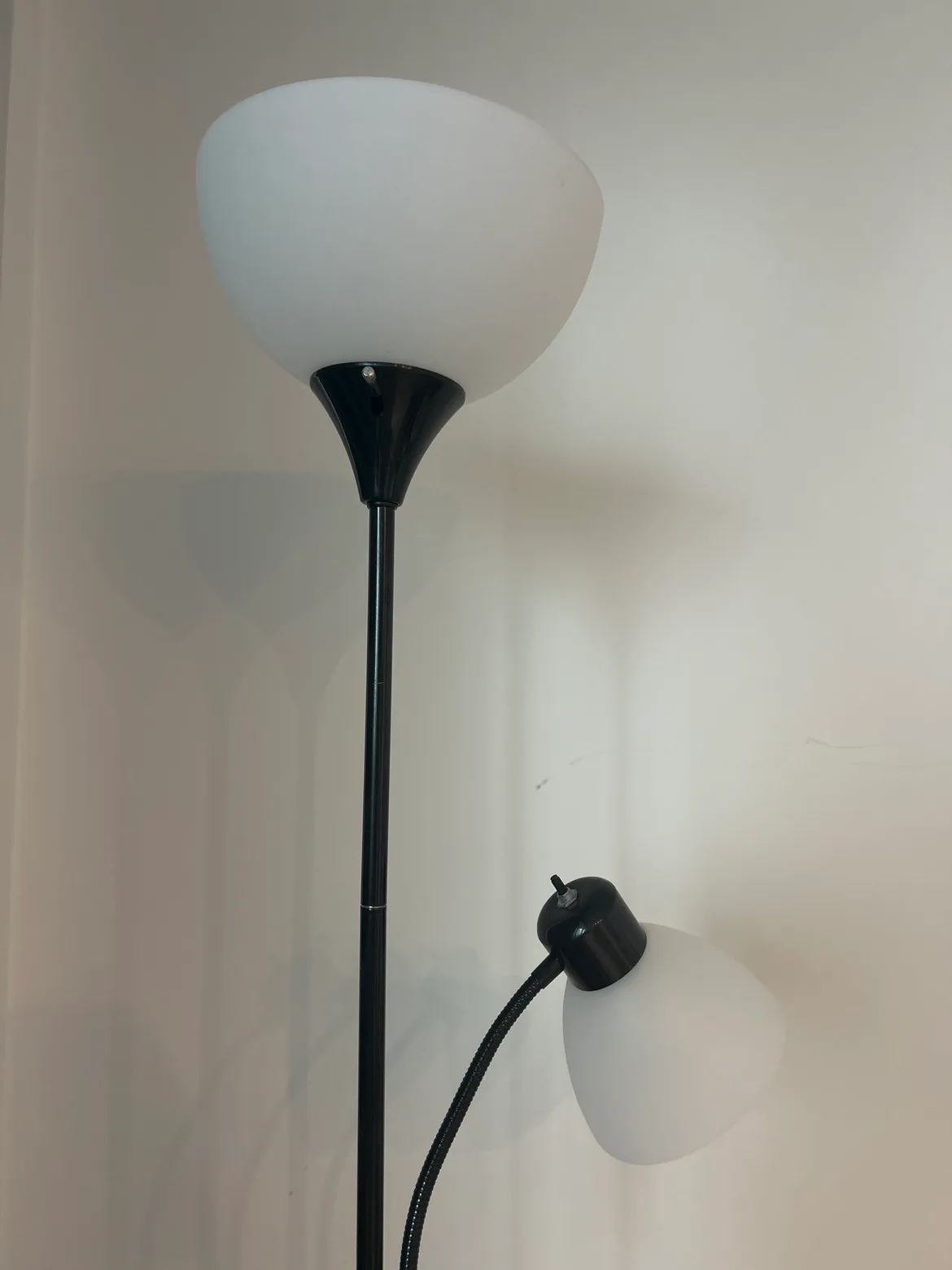 Black Floor Lamp with Two Lights thumbnail
