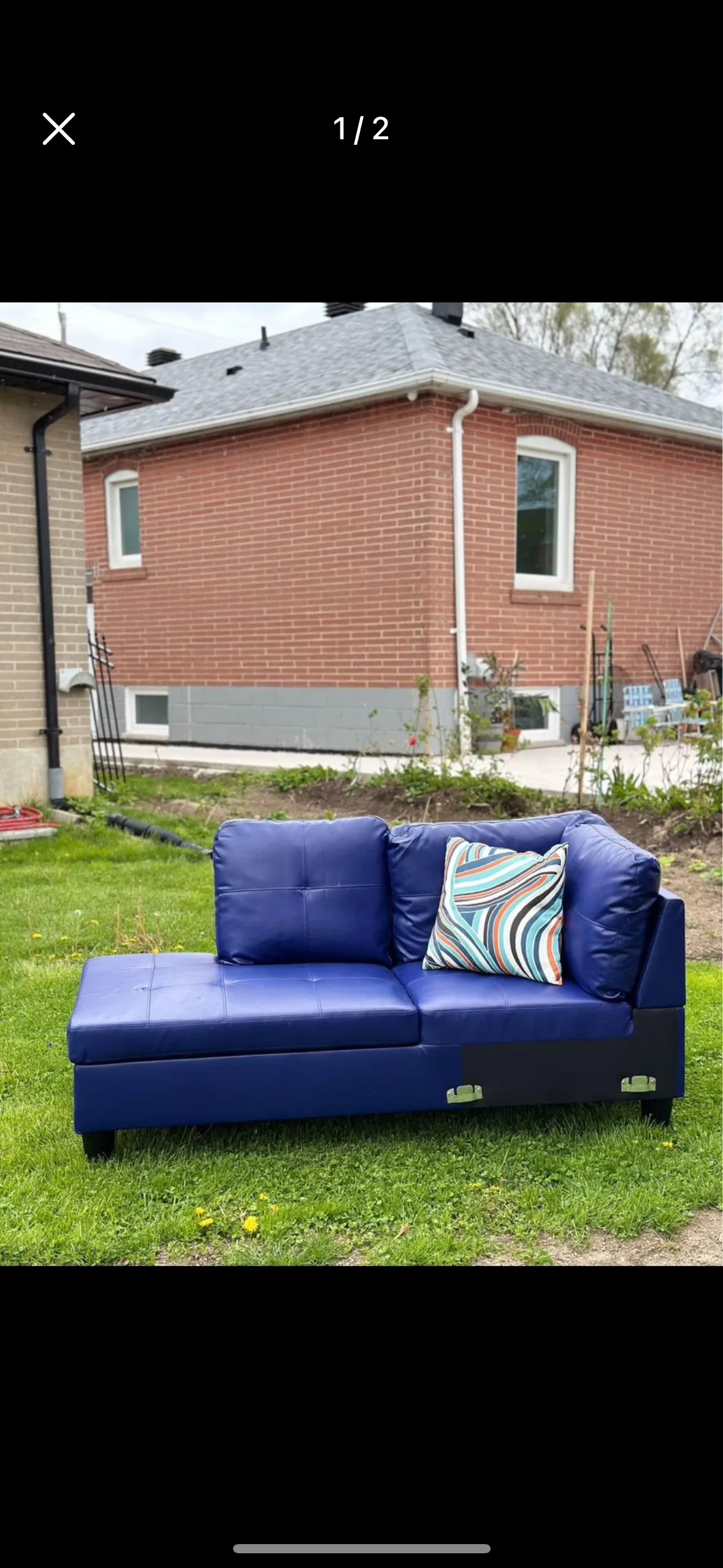 Blue Sectional Couch thumbnail