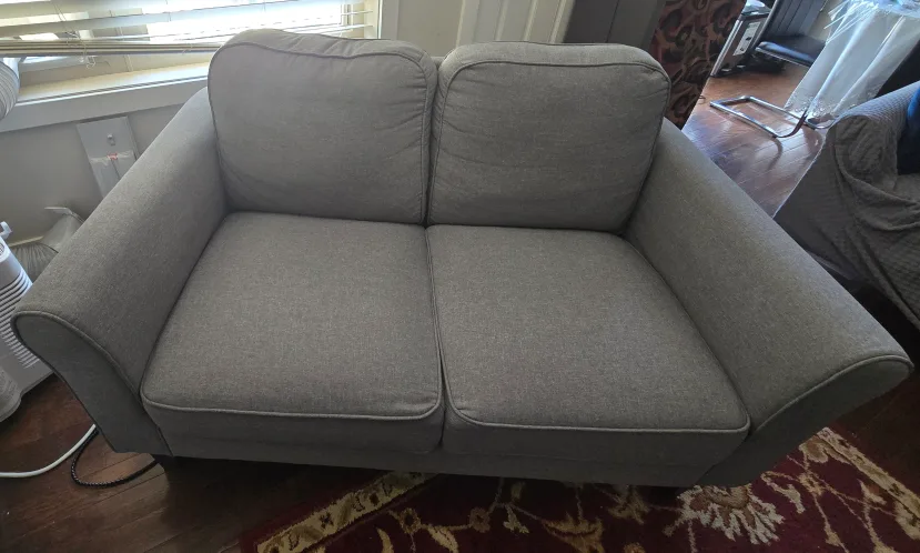 Grey Loveseat & 3 Seater Sofa
