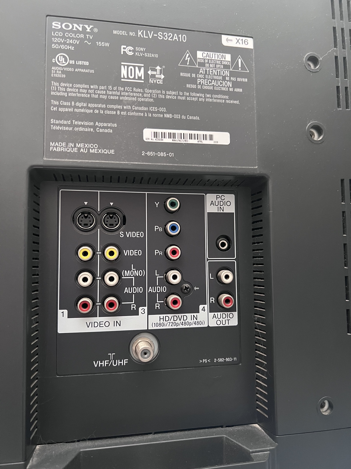 Sony Bravia KLV-S32A10 LCD TV - photo 5