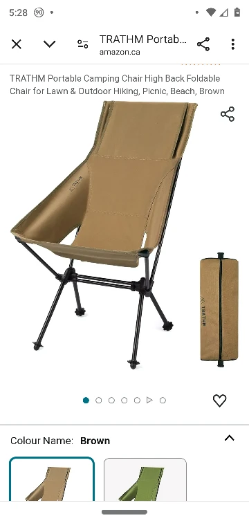 TRATHM Portable Collapsible Camping Chair