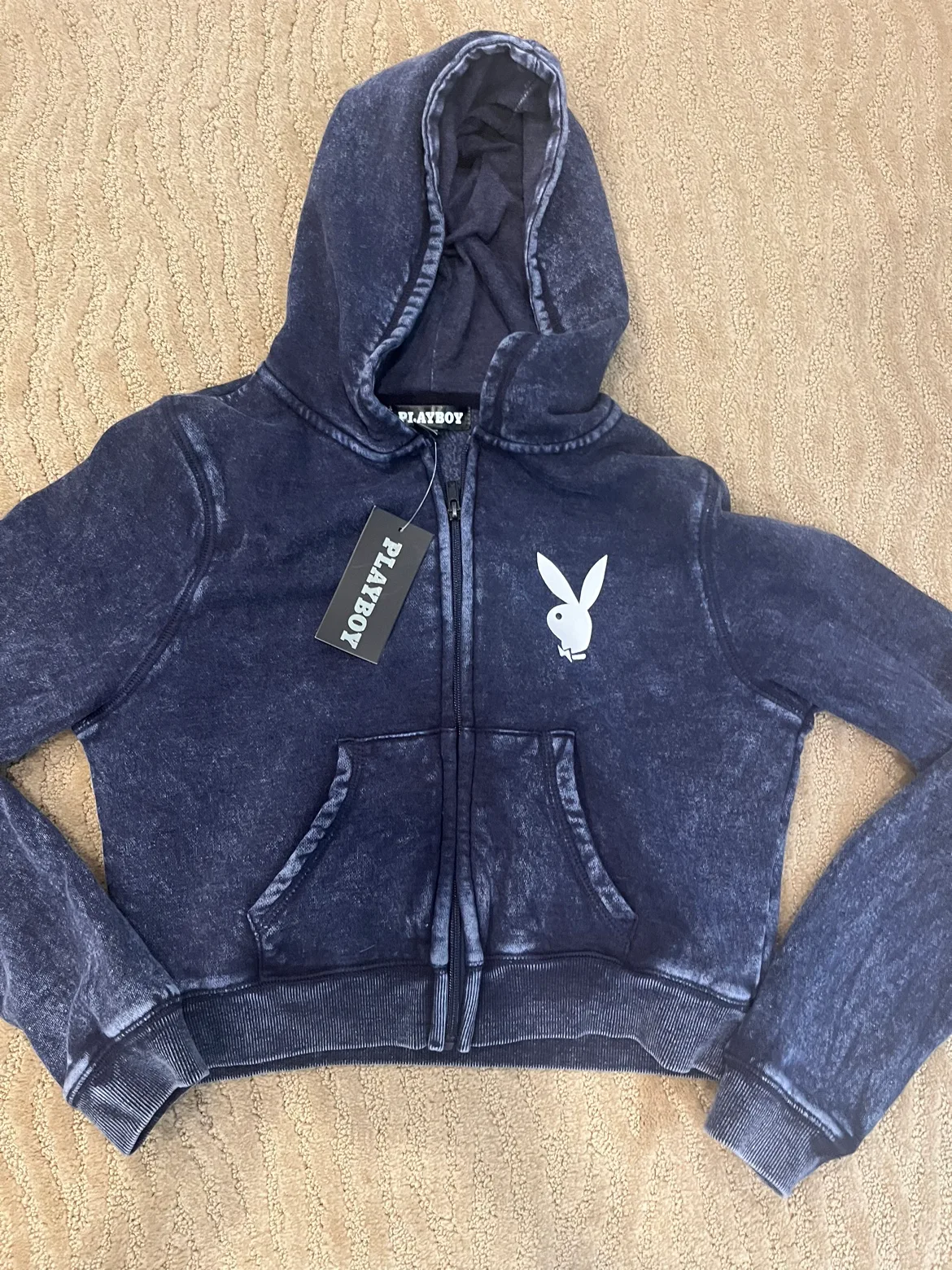🧡Playboy Zip Up Hoodie - xs or girls 14/16 image indicator(5)