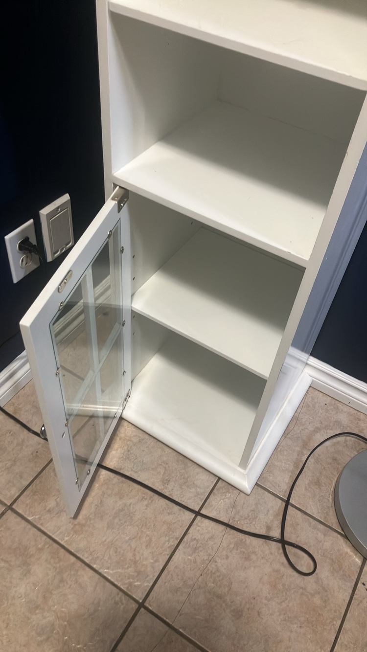 White Cabinet with Glass Door - photo 2