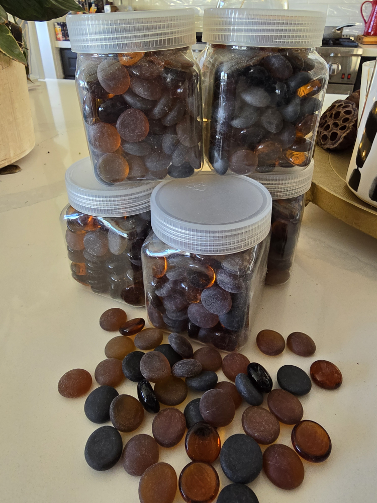 Glass Stones - Multicoloured Amber tones - photo 3