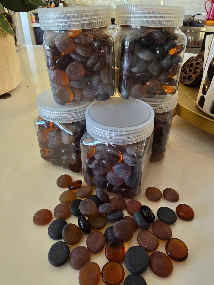 Glass Stones - Multicoloured Amber tones image indicator(3)