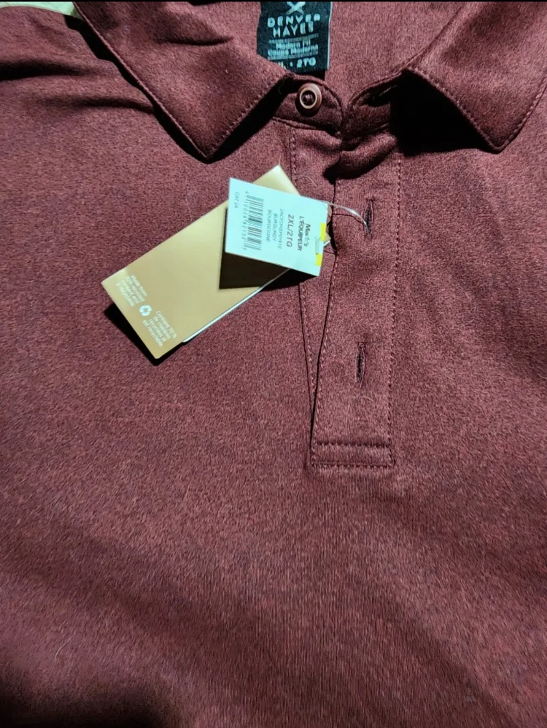 Denver Hayes Polo Shirt - 2XL (New With tags) image indicator(4)