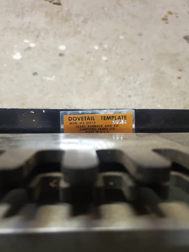 Sears Craftsman Router Table Dove Tail Template - 315.25710 image indicator(2)