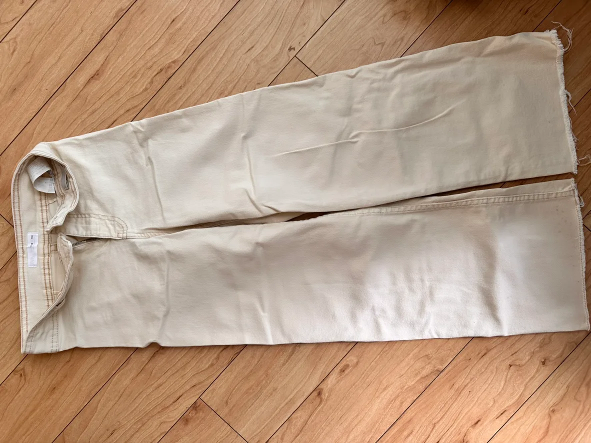 Girls White Wide Leg Jeans image indicator(2)