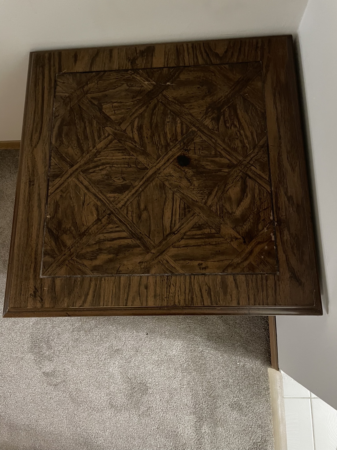 Wood end table