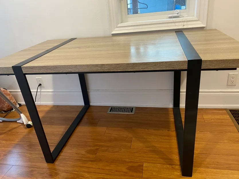 Dining Table with Black Metal Legs thumbnail