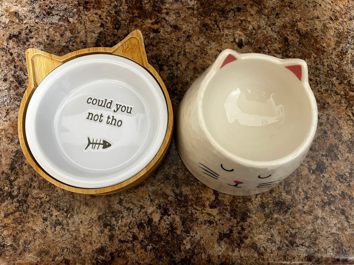 Ceramic cat bowls