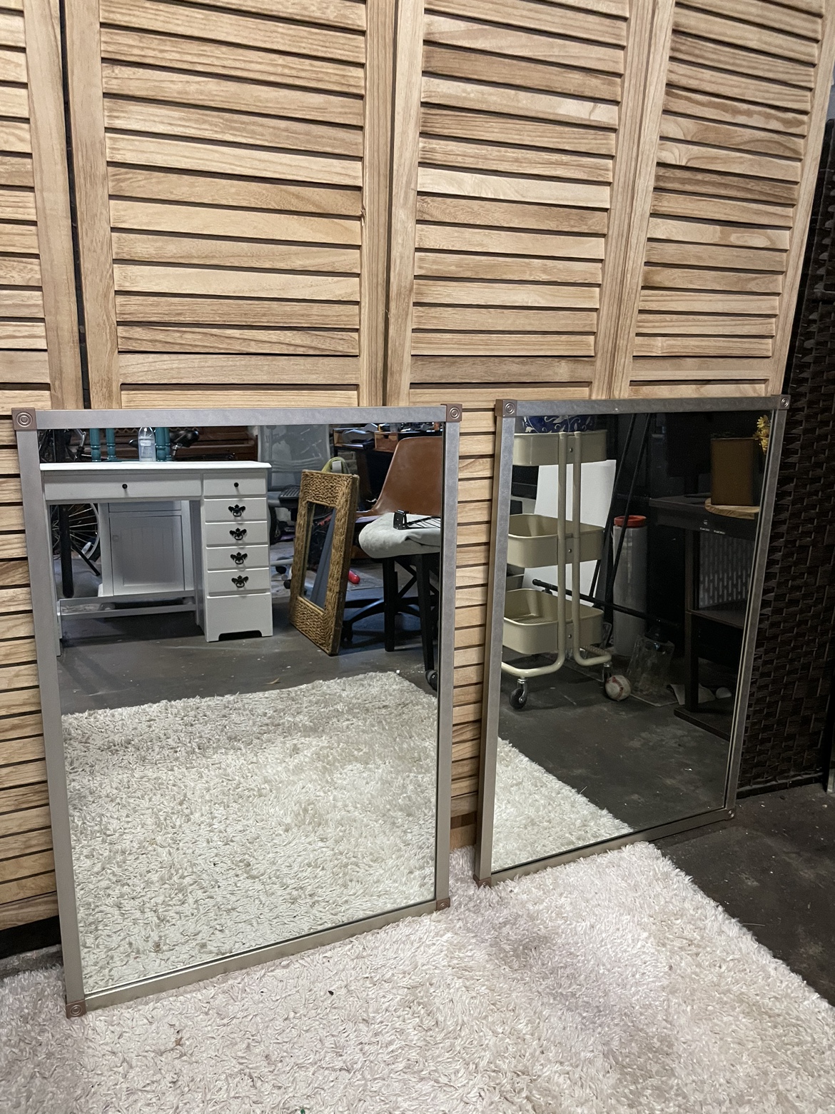 Silver Framed Mirror 24" x 34"