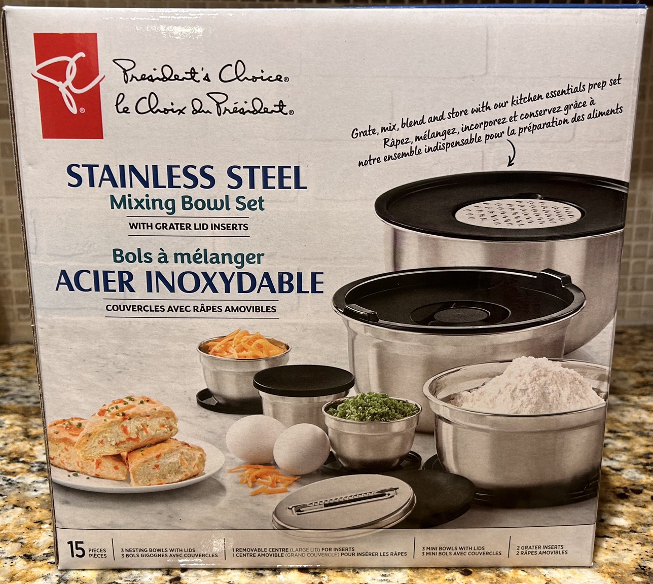 President's Choice Stainless Steel Mixing Bowls **NEW IN BOX**