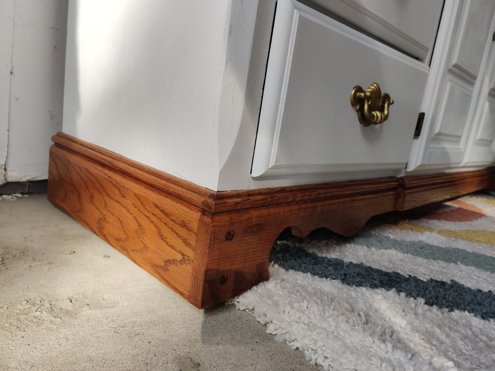 White Dresser with Oak Top - photo 2