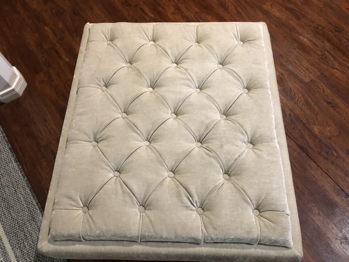Beige Tufted Ottoman - photo 5