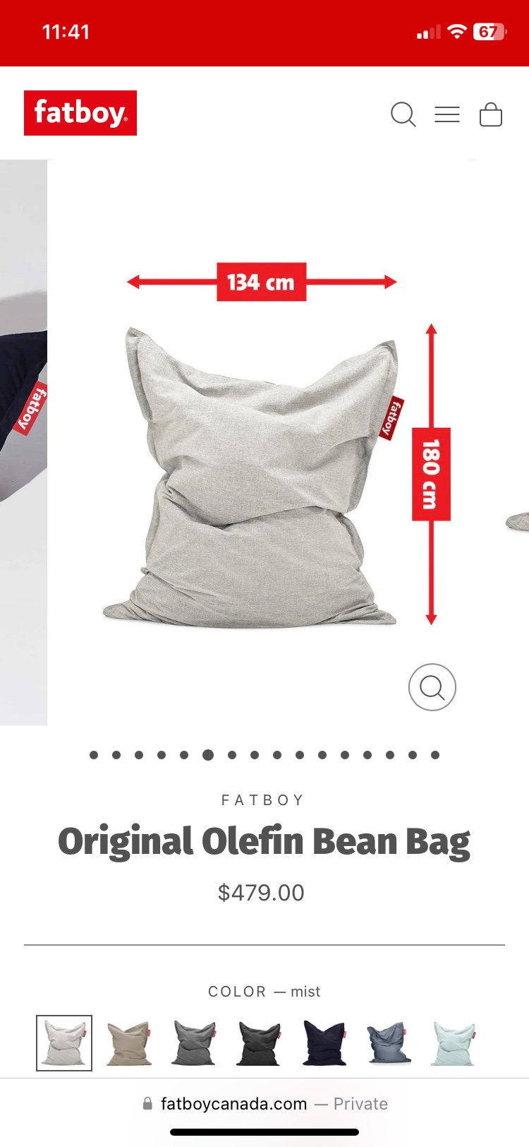 Fatboy Original Olefin Bean Bag - Outdoor - photo 3