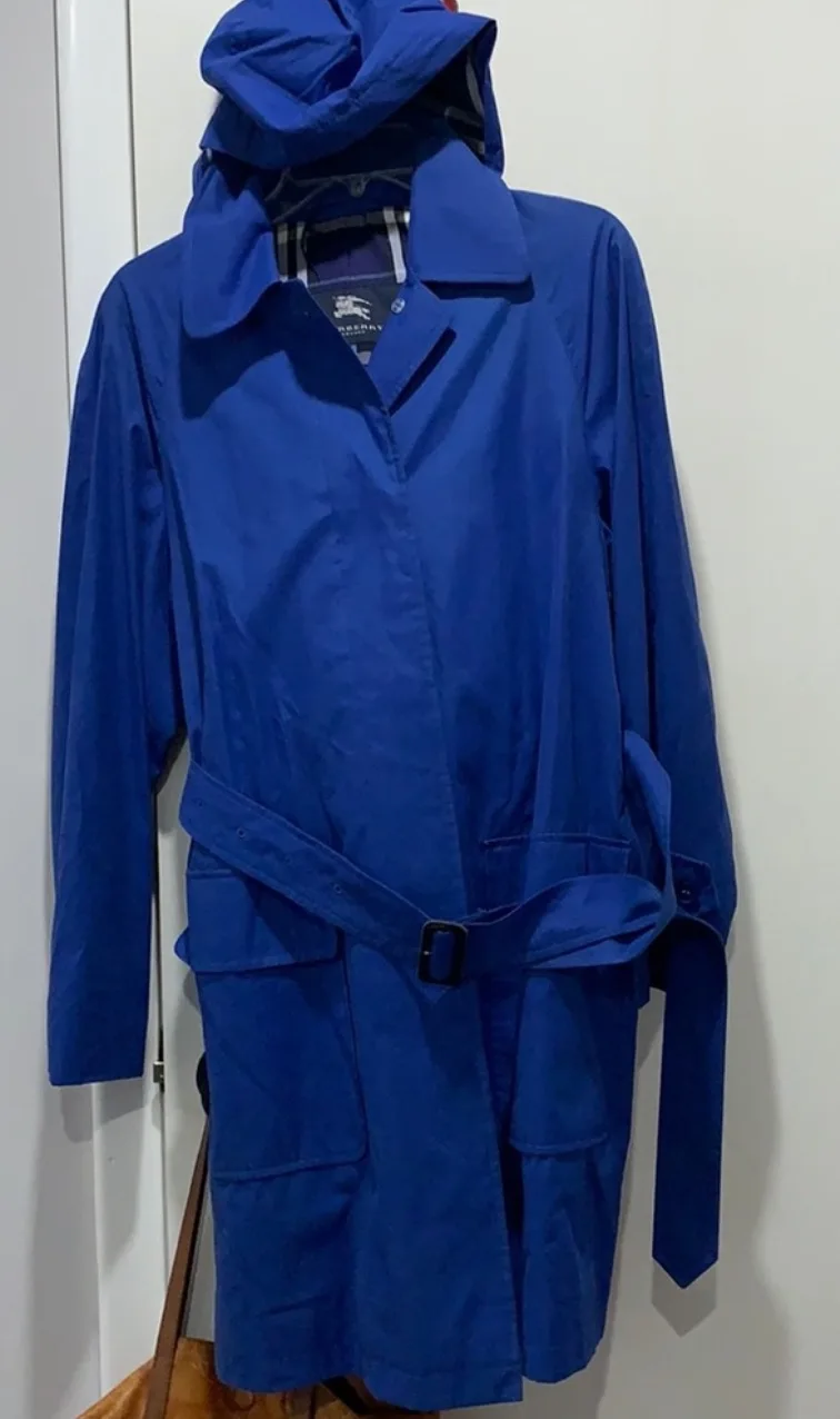 Burberry Blue Trench Coat thumbnail