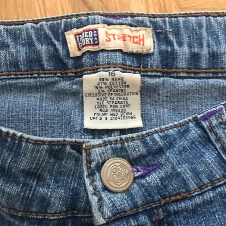 Faded Glory Embroidered Butterfly Jeans -  Size 16 image indicator(3)