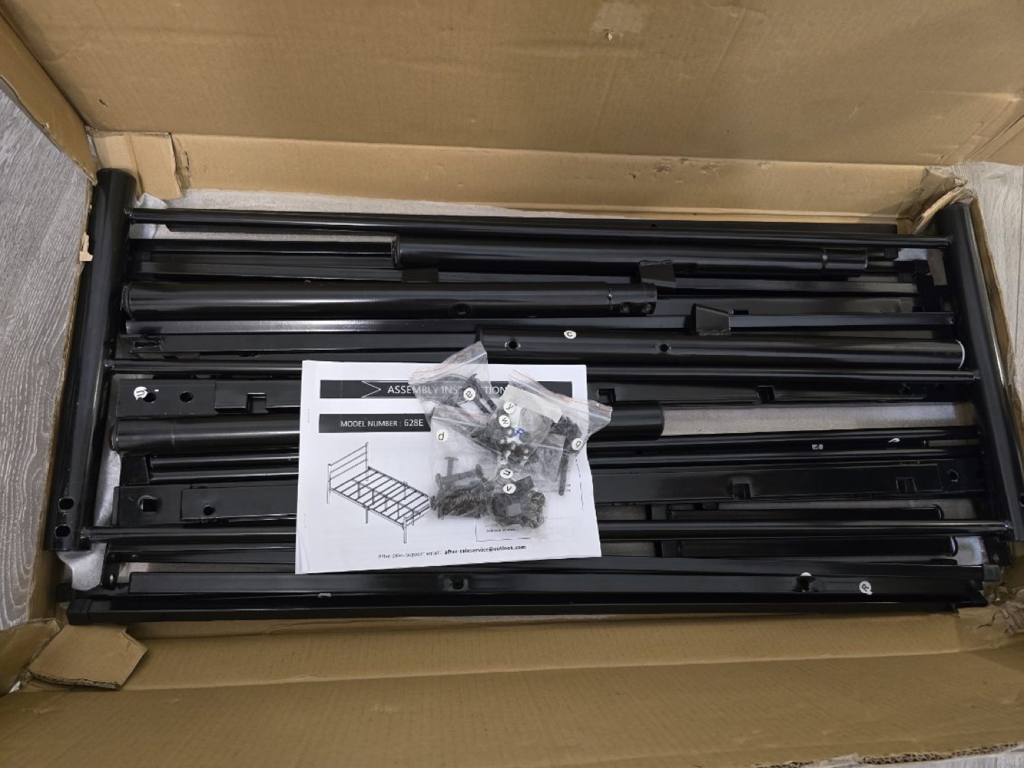 Black Metal Bed Frame (Twin) - photo 4