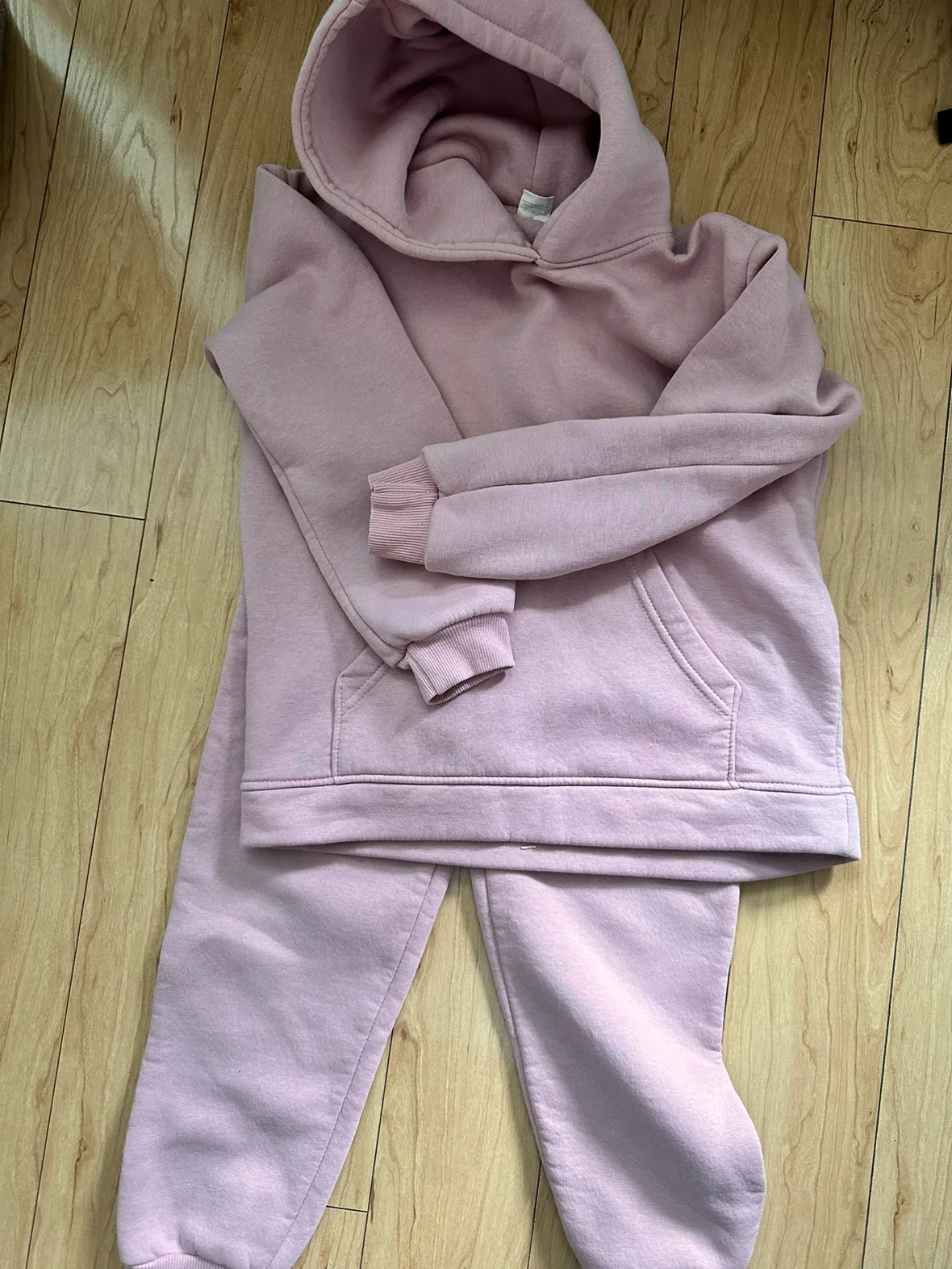 Girls Pink Hoodie and Jogger Set thumbnail