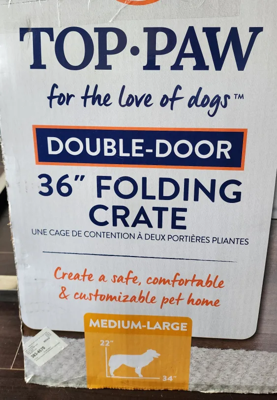Double Door Folding Dog Crate 36" (M/L) image indicator(2)