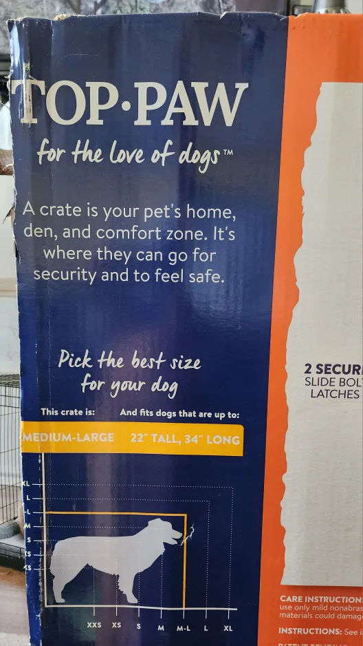 Double Door Folding Dog Crate 36" (M/L) image indicator(4)