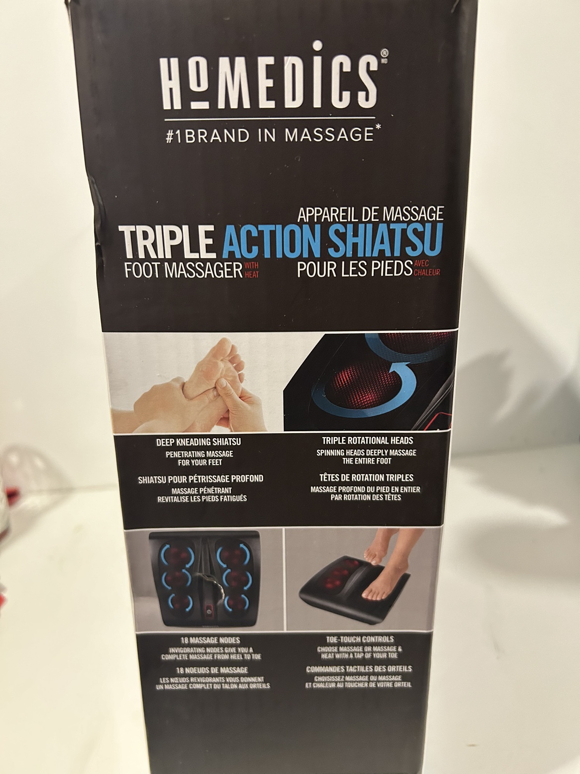 Homedics Triple Action Shiatsu Foot Massager with Heat - photo 4