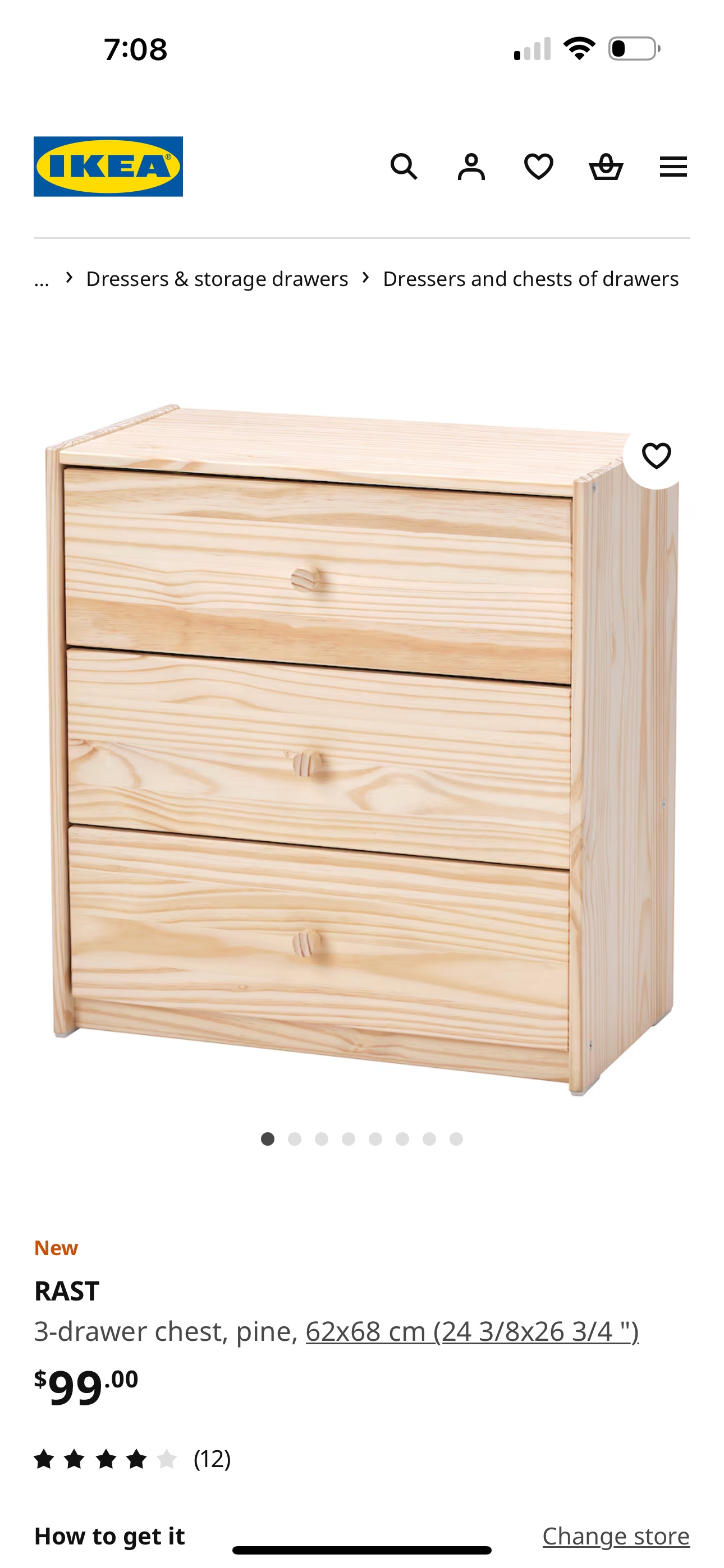 IKEA RAST 3-Drawer Chest